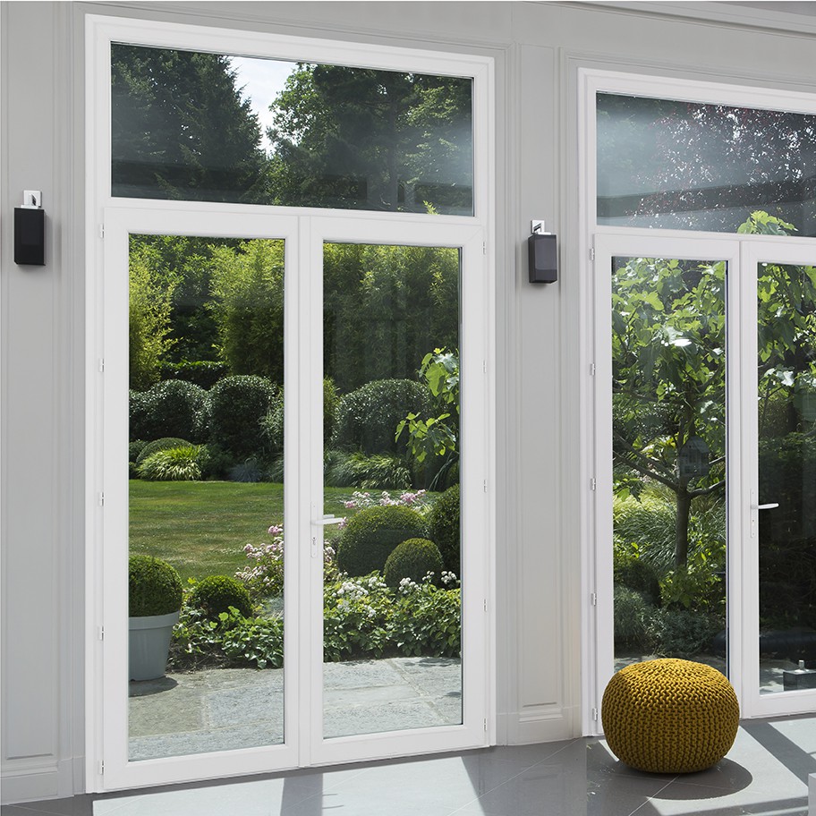 Porte-Fenêtre En PVC D'Occasion - Blanc, Vitré, Adapté Pour Double Porte - Marque Générique